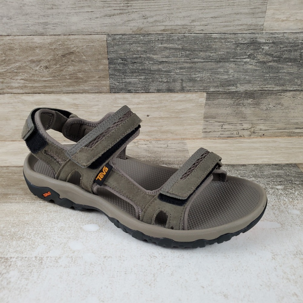 Teva Hudson Mens Hiking Sandals Sz 10 Bungee Cord Suede Comfort Hook & Loop
